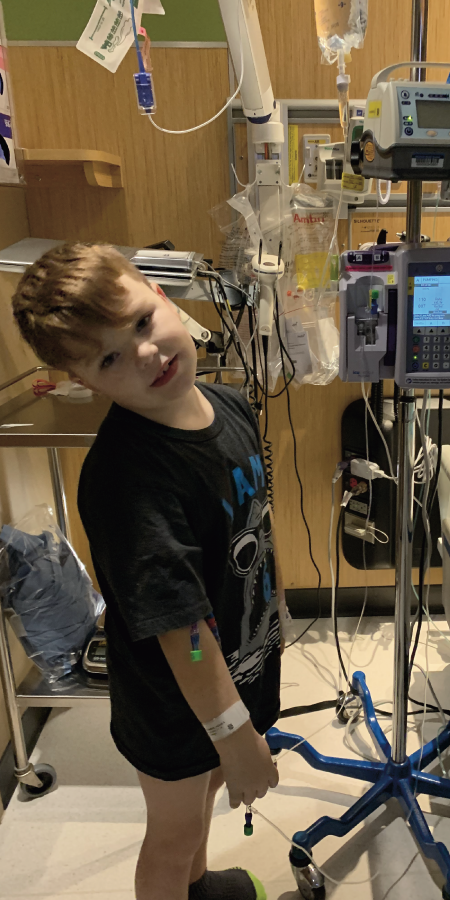 Noah starting his treatment for Leukemia